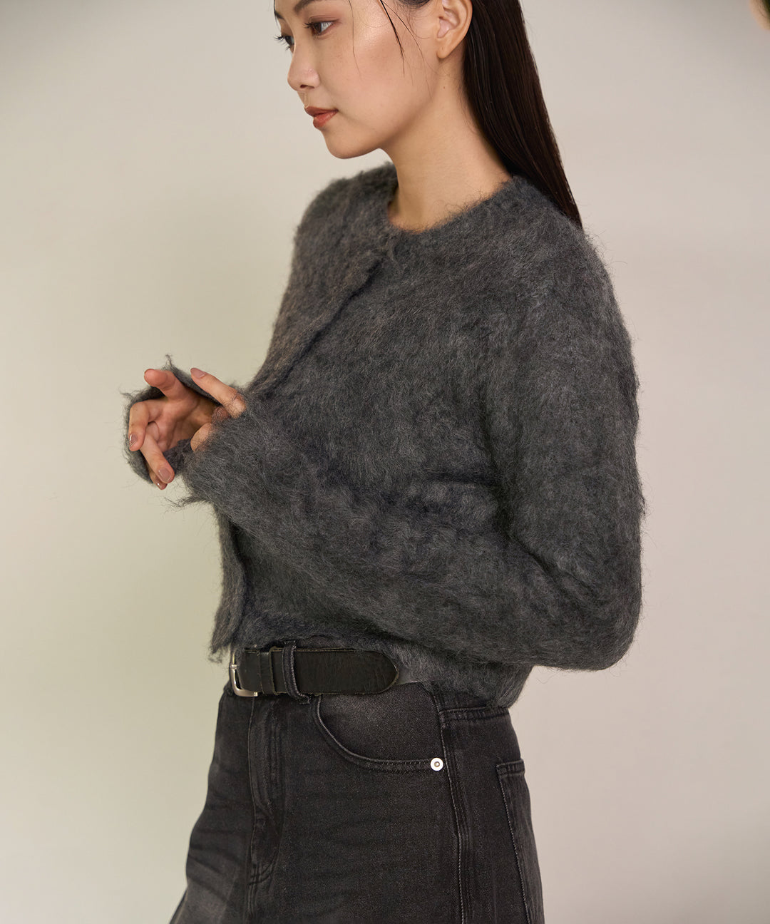 (eliuu)Brush Knit Cardigan