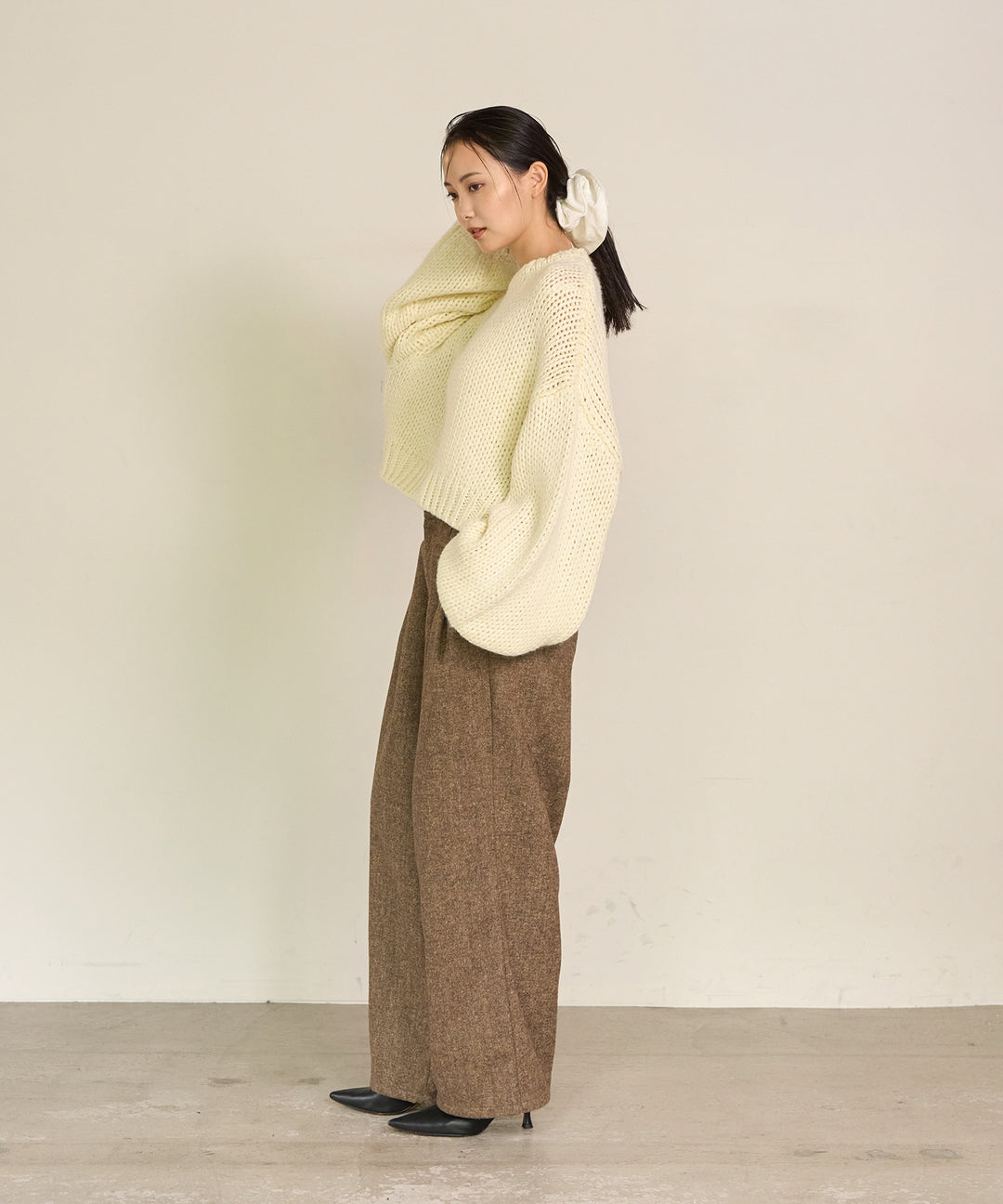 (eliuu)Plump Volome Knit Top