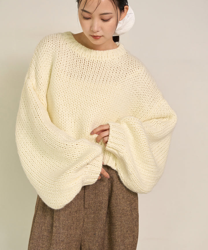 (eliuu)Plump Volome Knit Top