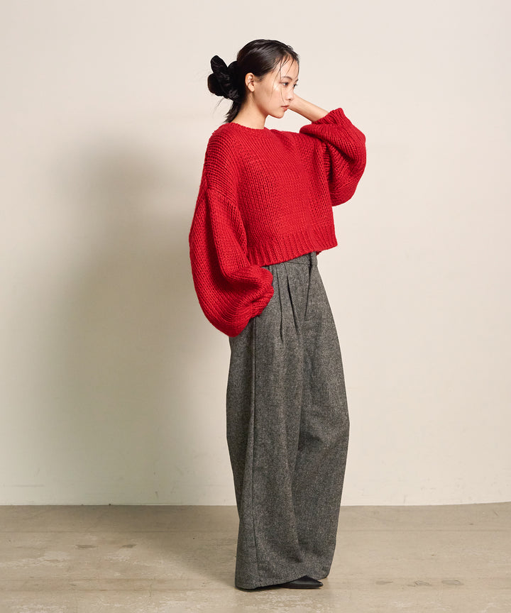 (eliuu)Plump Volome Knit Top