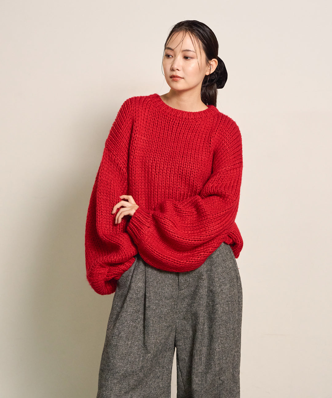 (eliuu)Plump Volome Knit Top