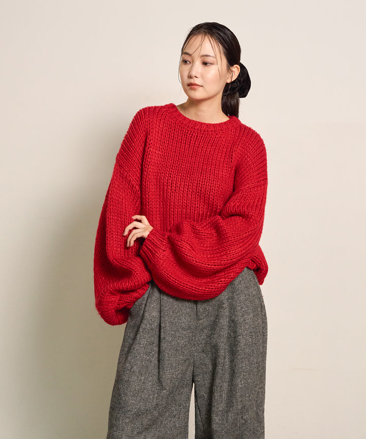 (eliuu)Plump Volome Knit Top