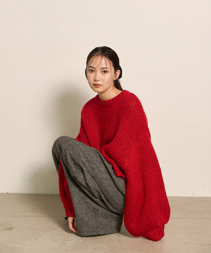 (eliuu)Plump Volome Knit Top