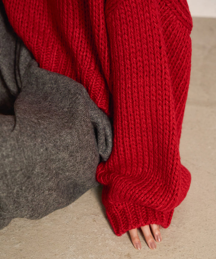 (eliuu)Plump Volome Knit Top