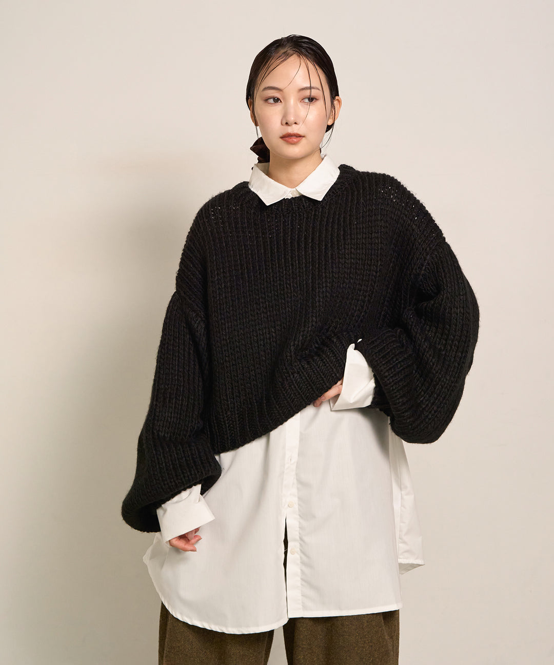(eliuu)Plump Volome Knit Top