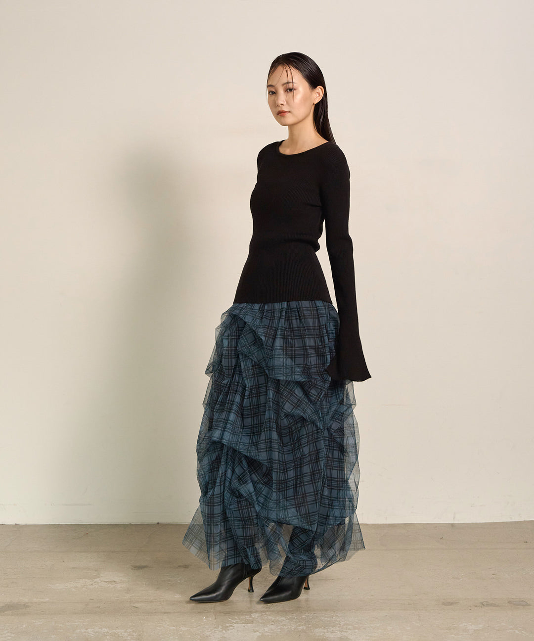 (eliuu)Melody Tuck Tulle Skirt