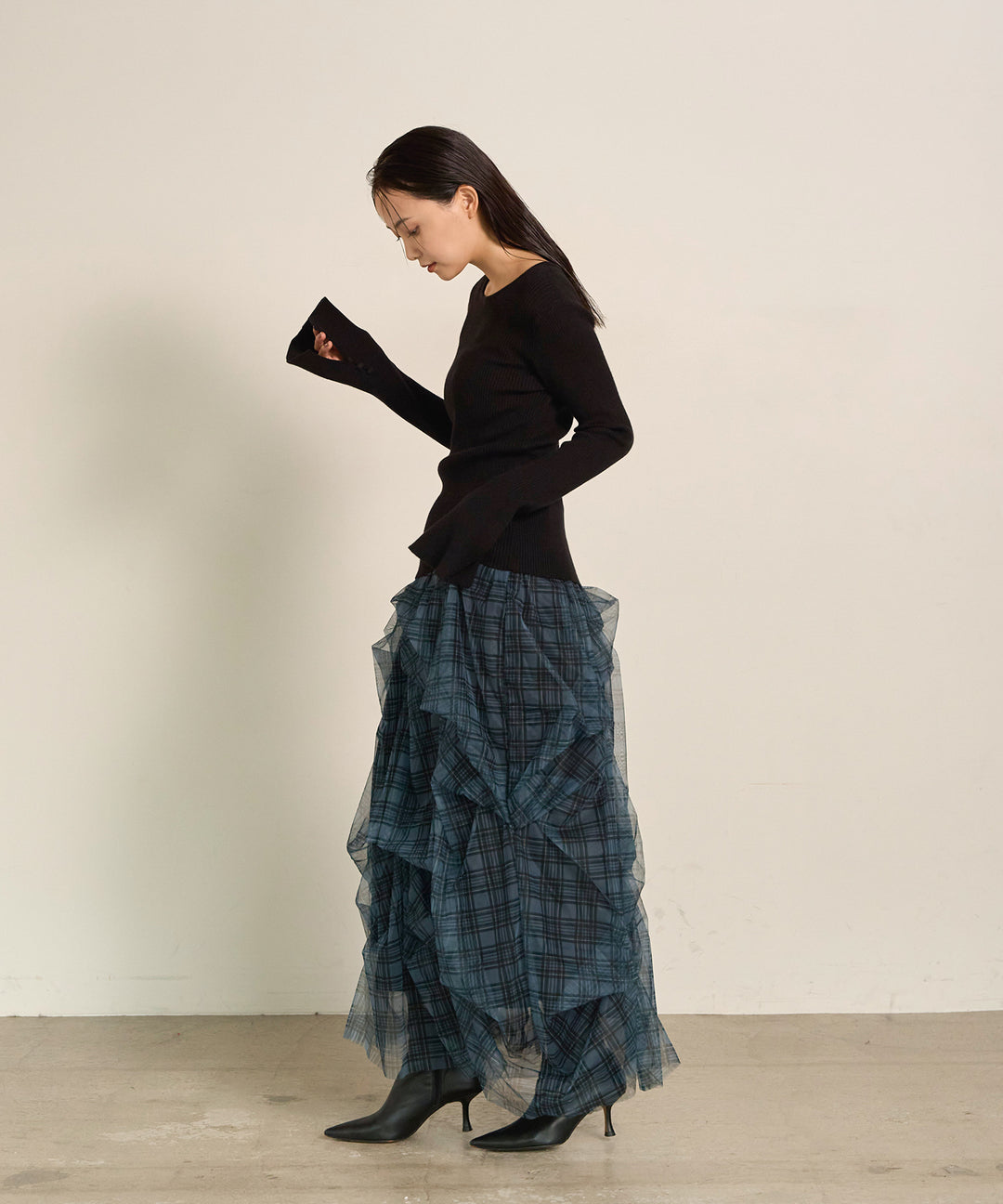 (eliuu)Melody Tuck Tulle Skirt
