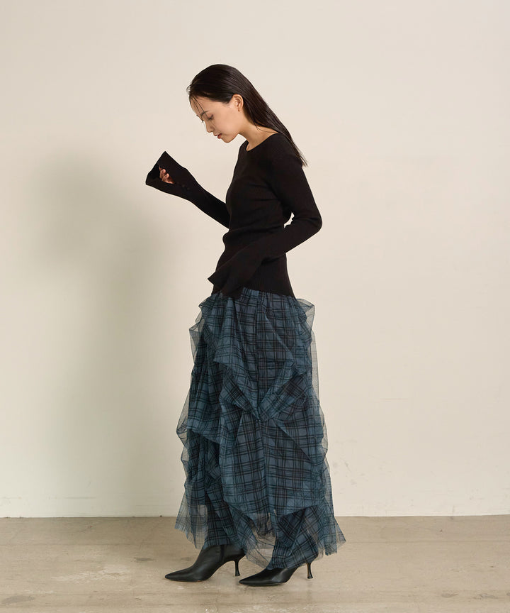 (eliuu)Melody Tuck Tulle Skirt