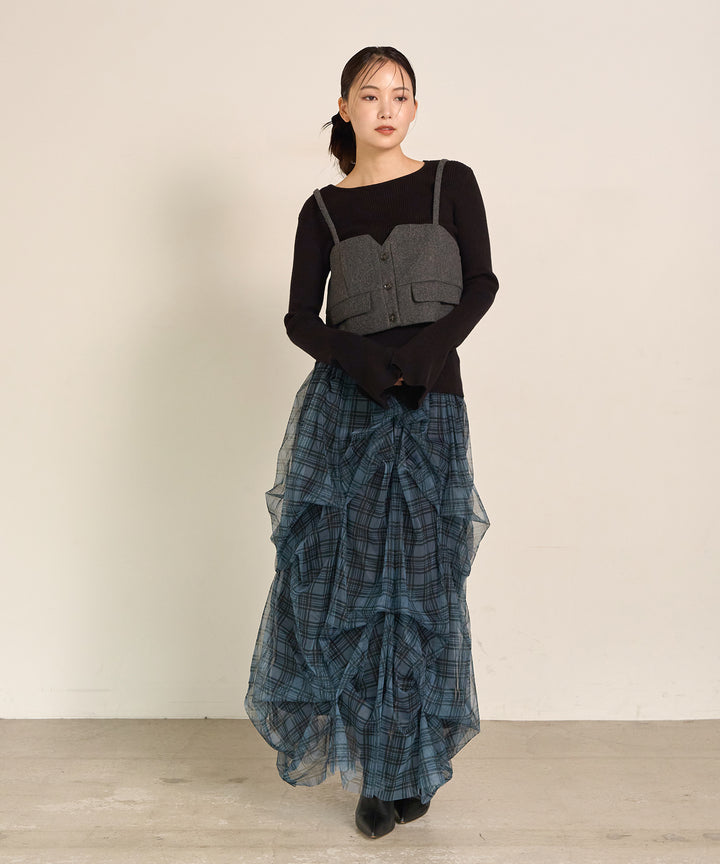 (eliuu)Manish Wool Bustier