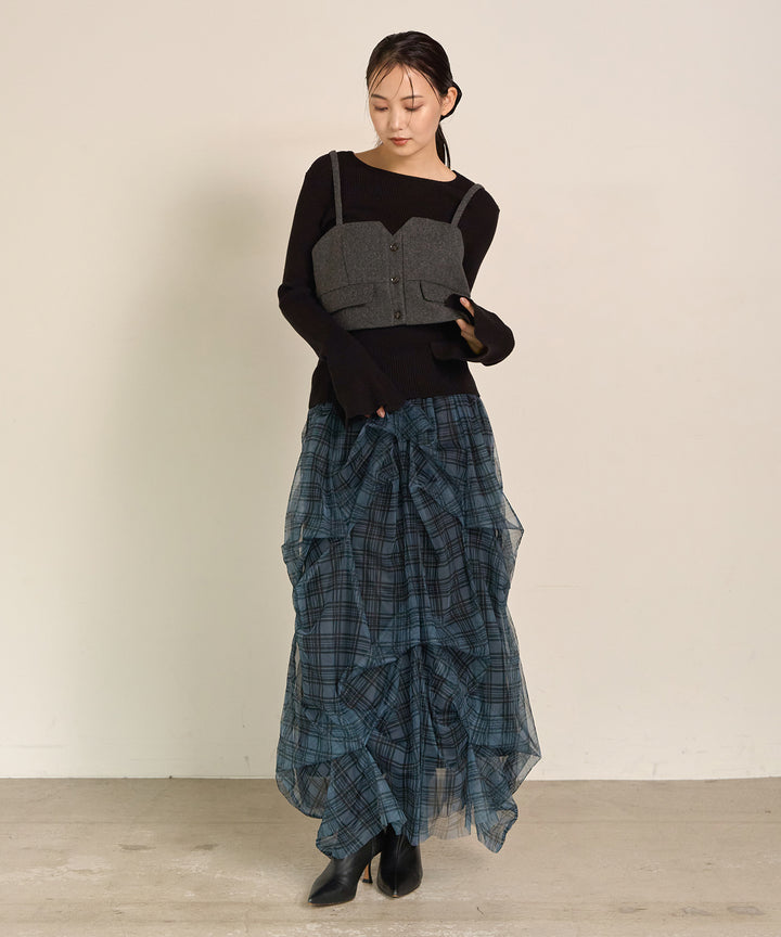 (eliuu)Manish Wool Bustier