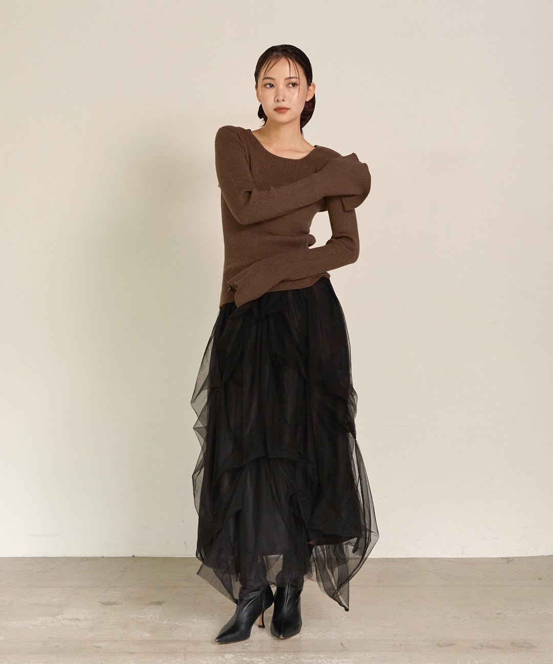 (eliuu)Melody Tuck Tulle Skirt
