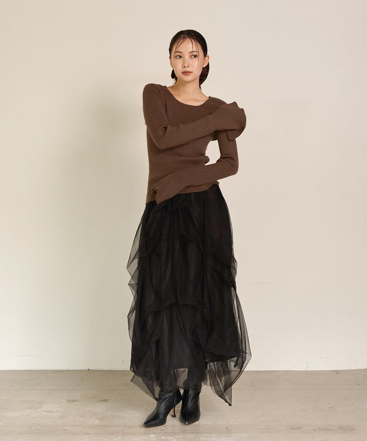 (eliuu)Melody Tuck Tulle Skirt
