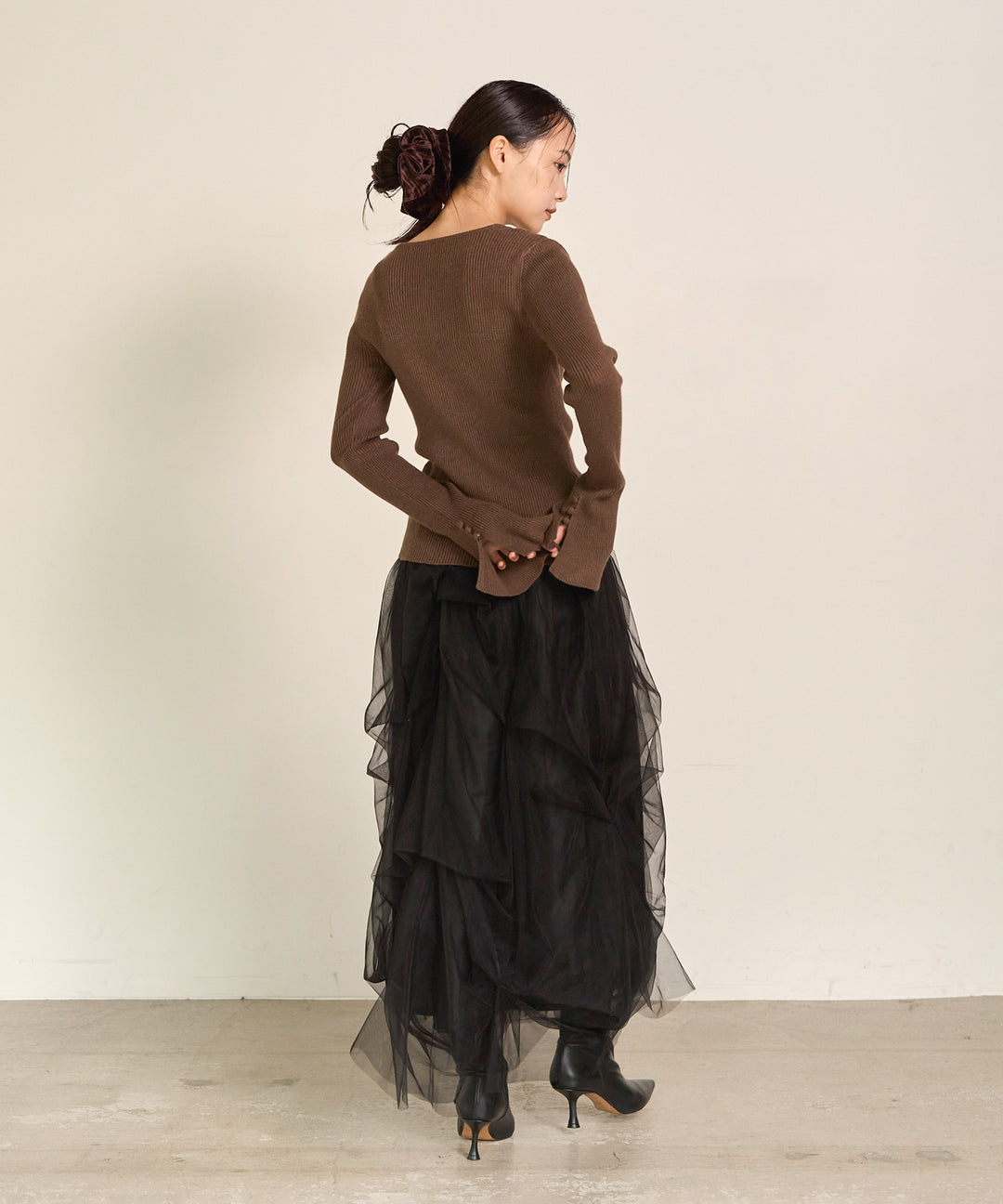 (eliuu)Melody Tuck Tulle Skirt