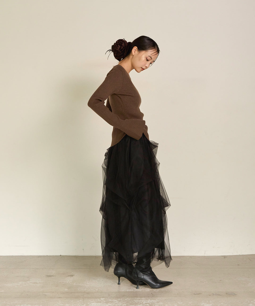 (eliuu)Melody Tuck Tulle Skirt