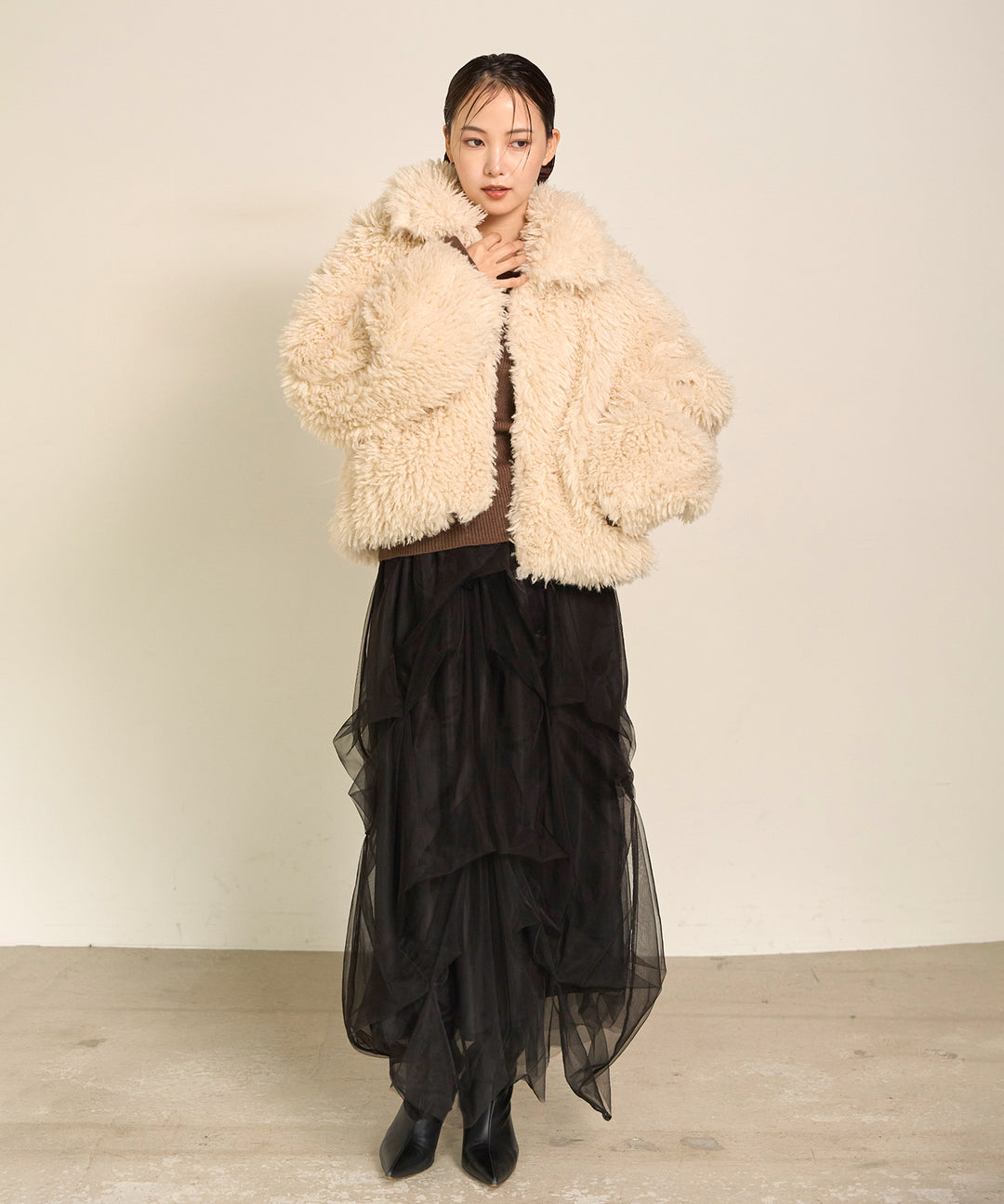 (eliuu)Melody Tuck Tulle Skirt