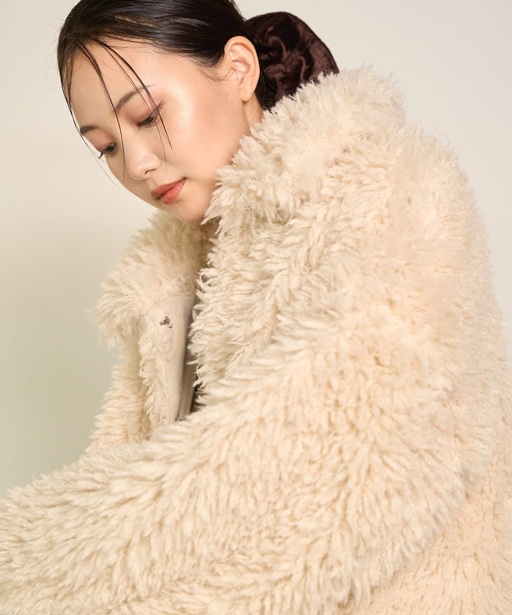 (eliuu)Poodle Fur Short Jacket