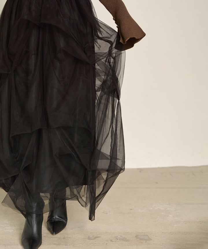 (eliuu)Melody Tuck Tulle Skirt