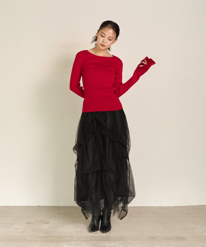 (eliuu)Melody Tuck Tulle Skirt