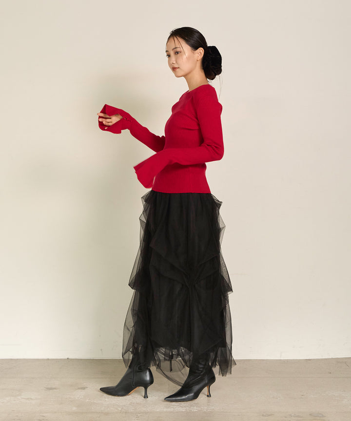 (eliuu)Melody Tuck Tulle Skirt