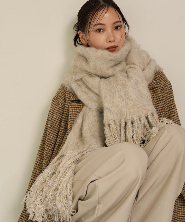 [SET]Double Chester Check Coat+Brush Warm Stall