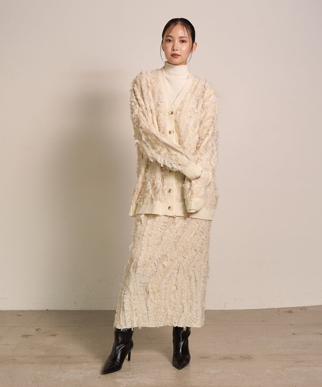 (eliuu)Pattern Fringe Knit CD