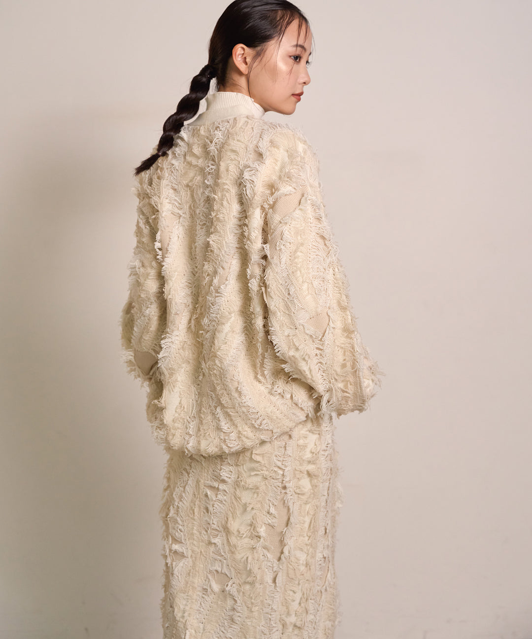 (eliuu)Pattern Fringe Knit CD