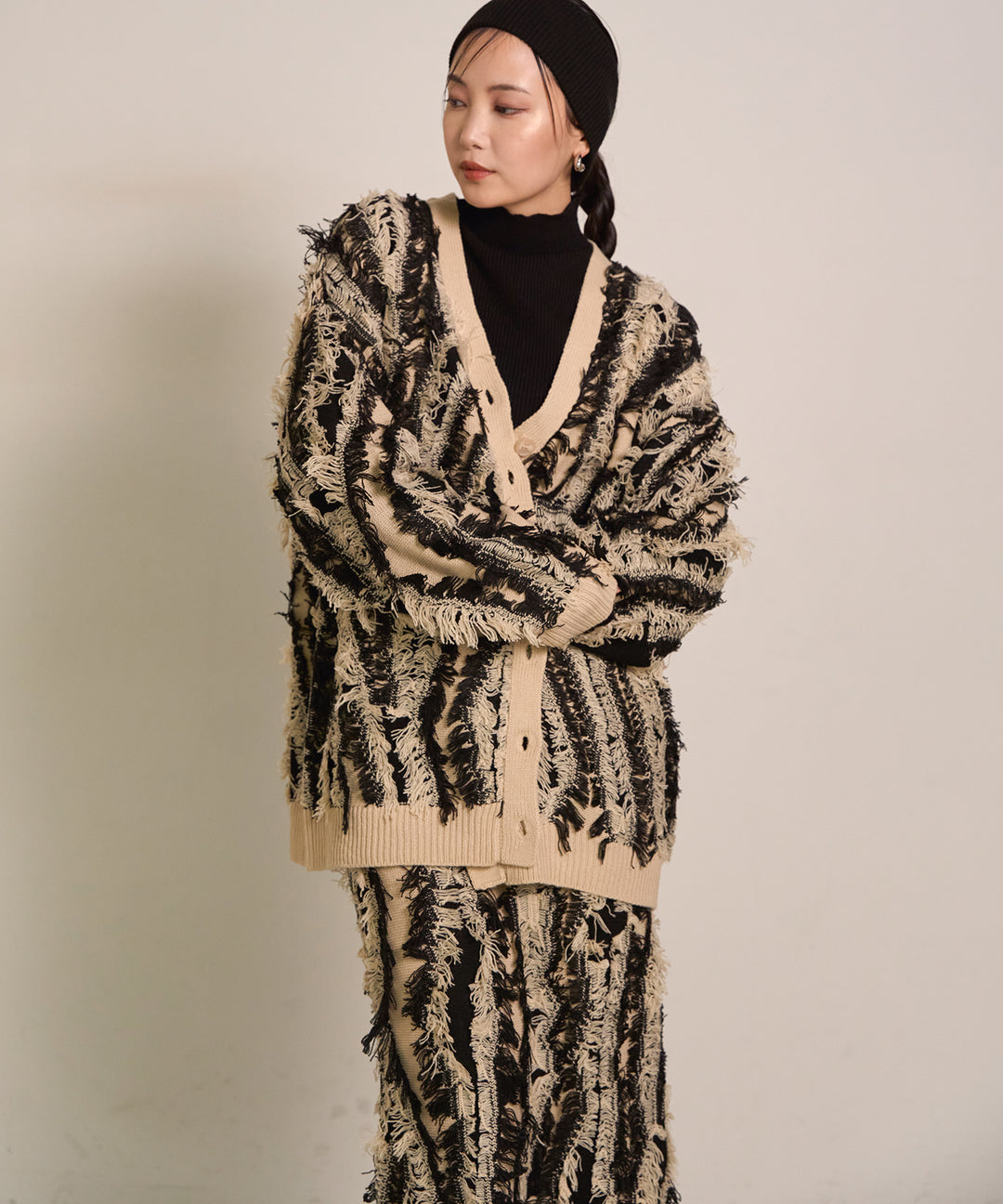 (eliuu)Pattern Fringe Knit CD