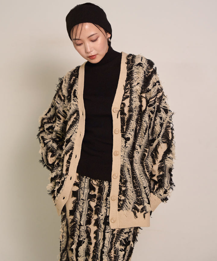 (eliuu)Pattern Fringe Knit CD