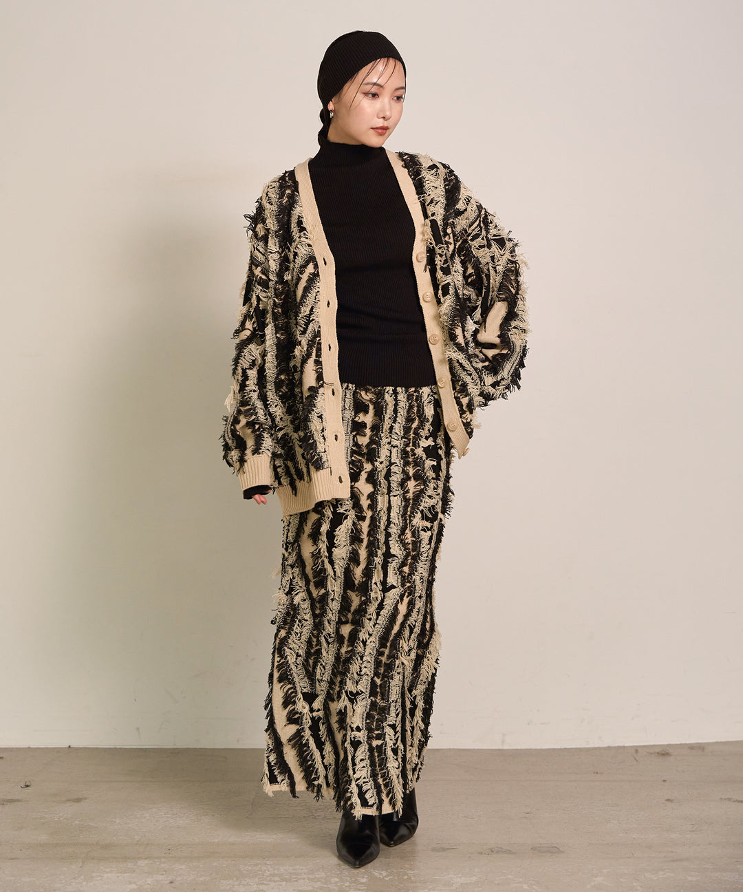 (eliuu)Pattern Fringe Knit CD