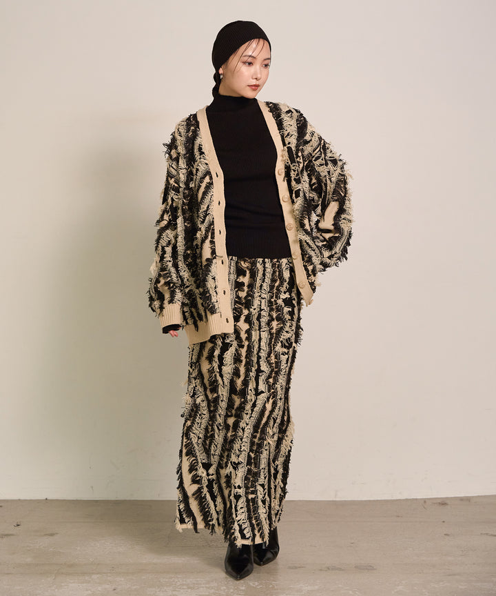 (eliuu)Pattern Fringe Knit CD