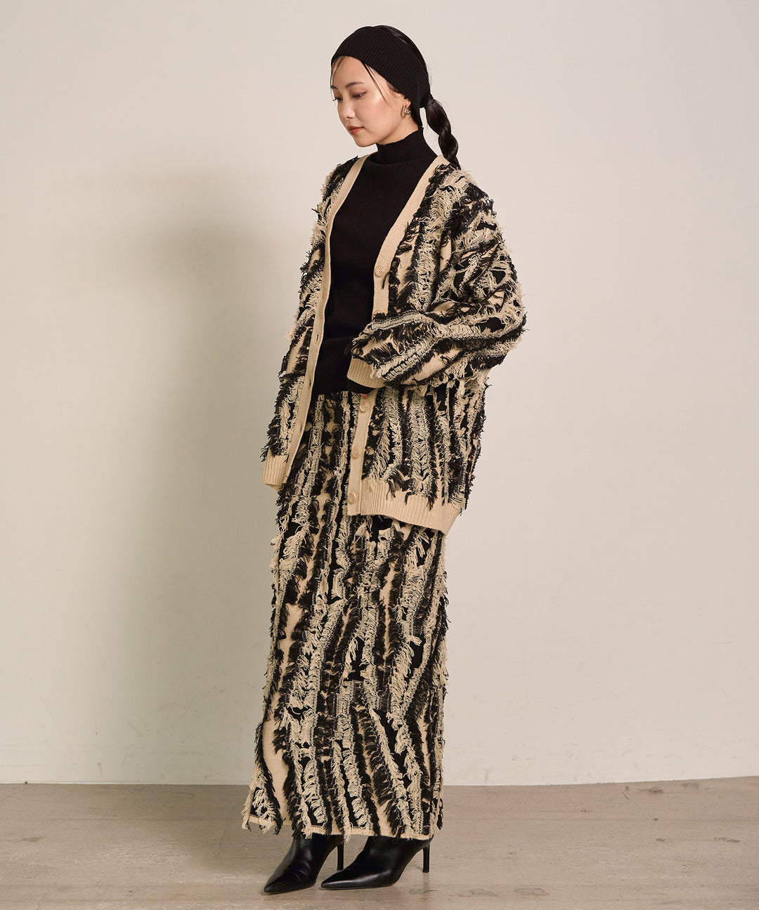 (eliuu)Pattern Fringe Knit CD