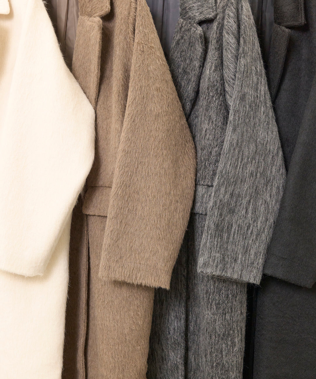 [SET]Airy Shaggy Chester Coat+Clasical Check Tuck Trousers