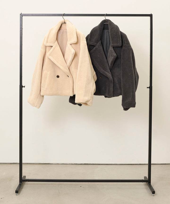 [SET]Puffy  Boa Short CT+Shape Flare Knit Onepiece