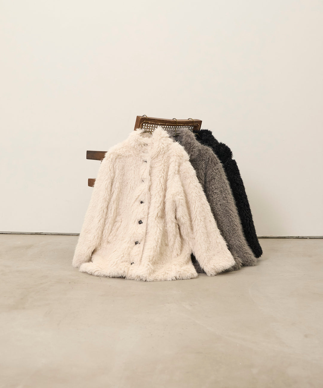 (eliuu)Shaggy Fur Medium Coat