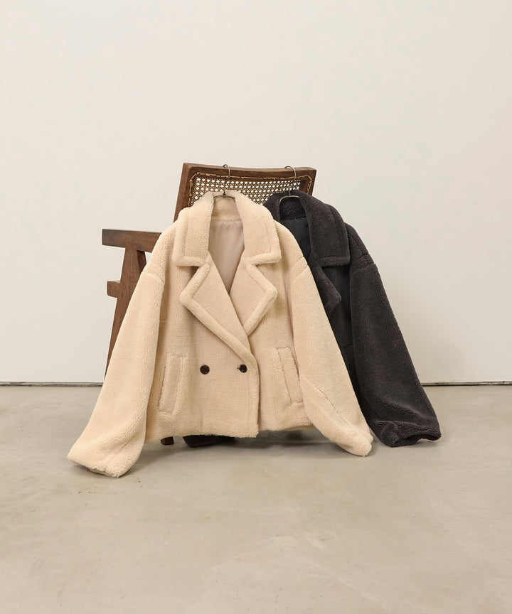 [SET]Puffy  Boa Short CT+Soft Touch Choker Knit Onepiece