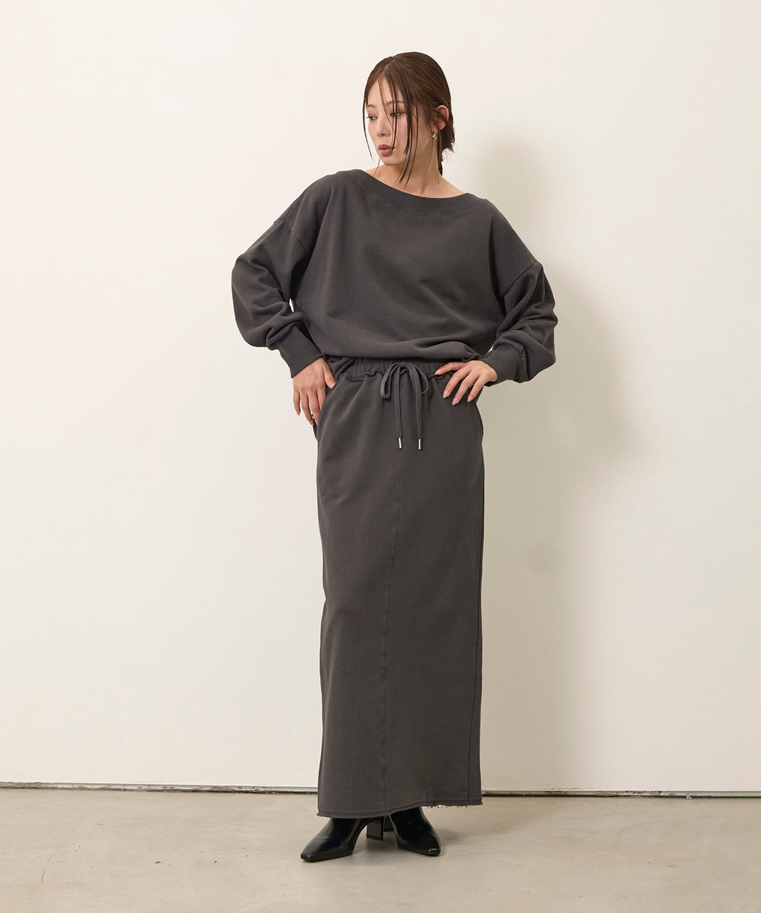 (eliuu)Sweat Straight Skirt