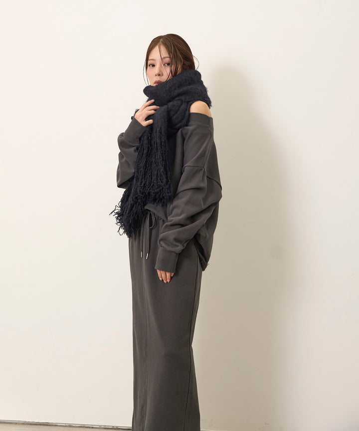 (eliuu)Off Shoulder Sweat Top