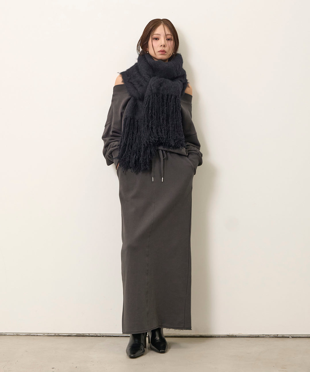 (eliuu)Sweat Straight Skirt