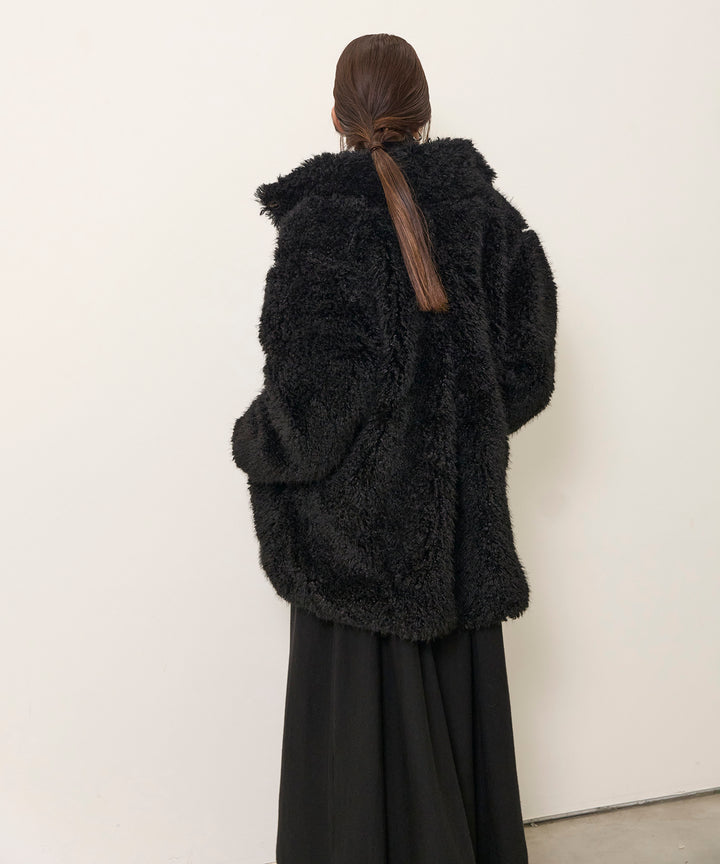 (eliuu)Shaggy Fur Medium Coat