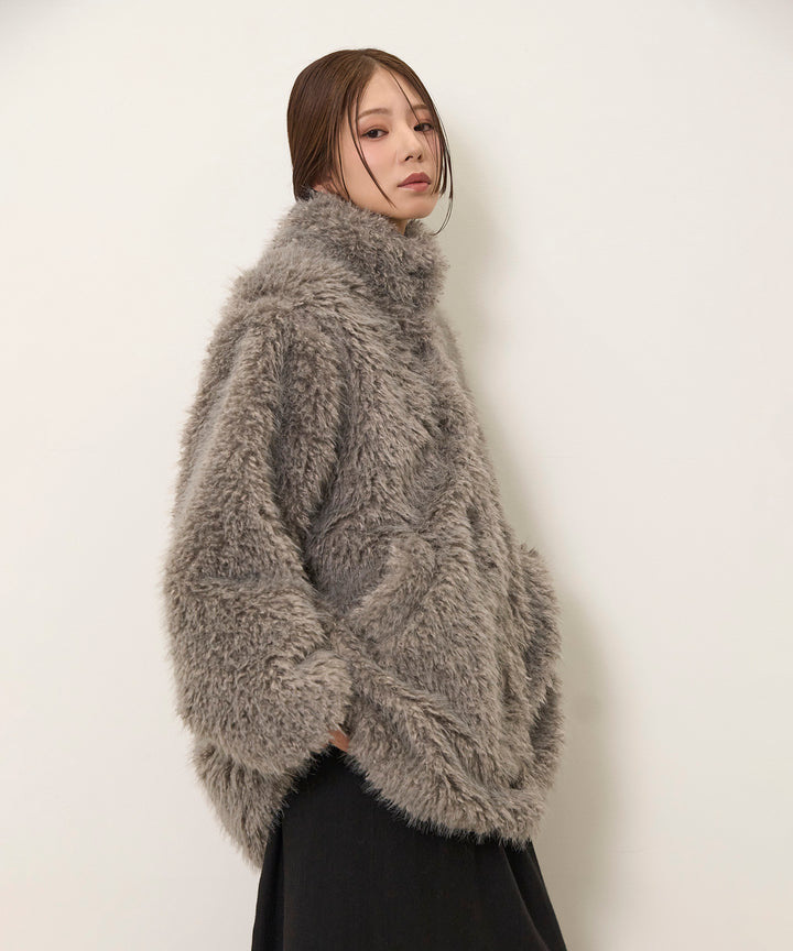 (eliuu)Shaggy Fur Medium Coat
