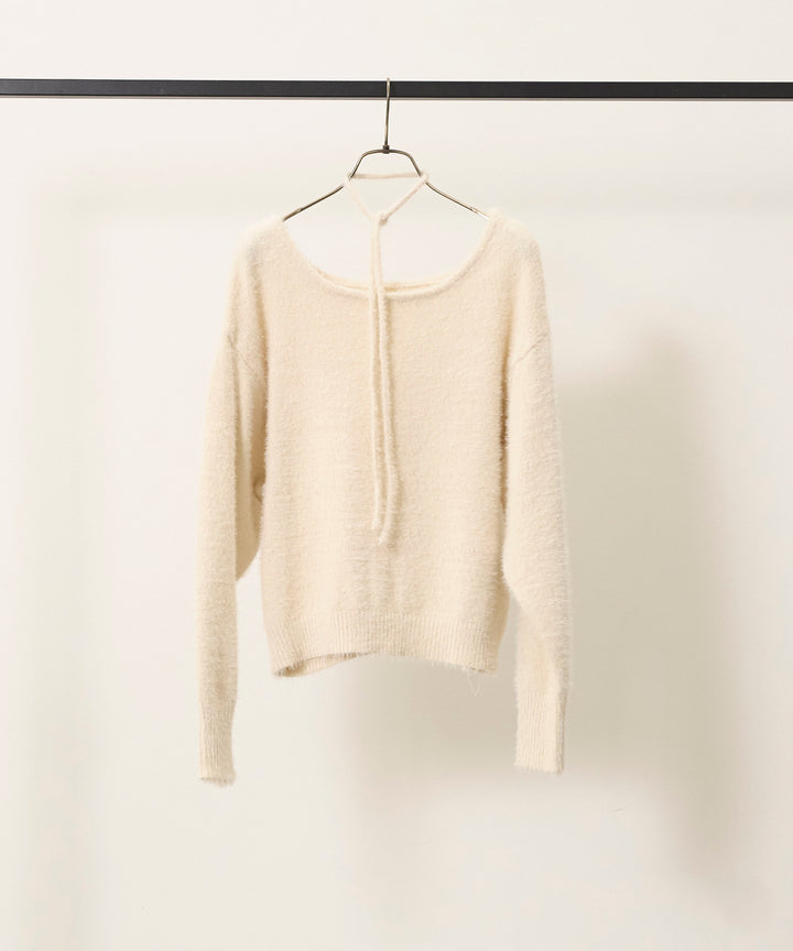 Choker Feather Round Knit