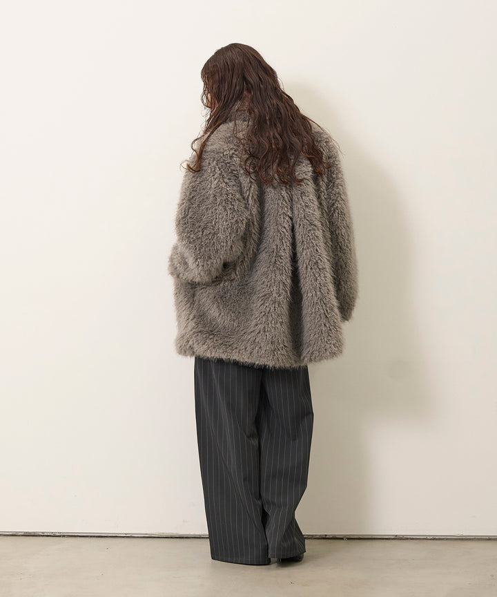 (eliuu)Shaggy Fur Medium Coat