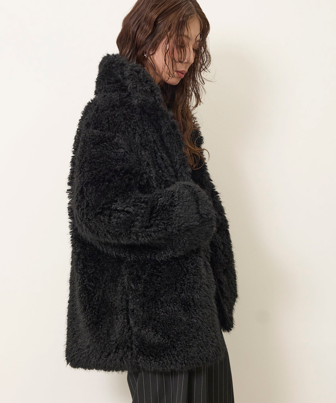 (eliuu)Shaggy Fur Medium Coat