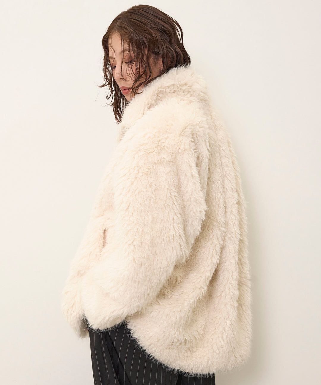 (eliuu)Shaggy Fur Medium Coat