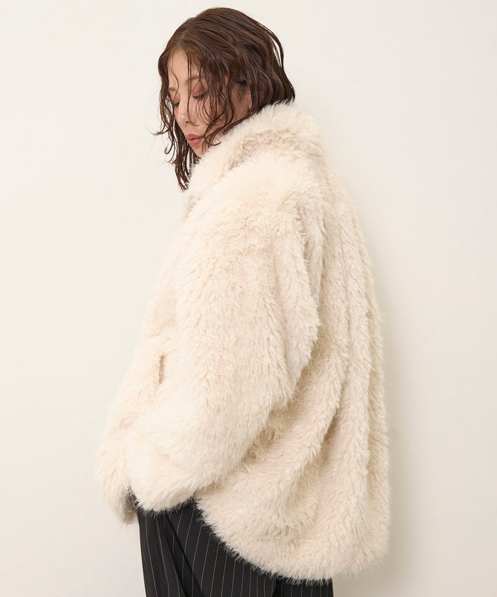 (eliuu)Shaggy Fur Medium Coat