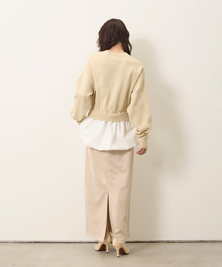(eliuu)Suede Like Switch Skirt