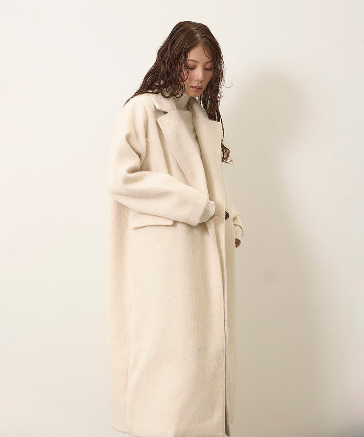 [SET]Airy Shaggy Chester Coat+Clasical Check Tuck Trousers
