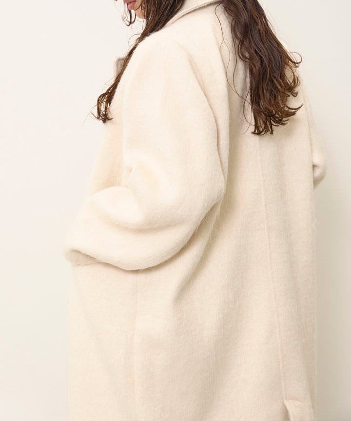 (eliuu)Airy Shaggy Chester Coat