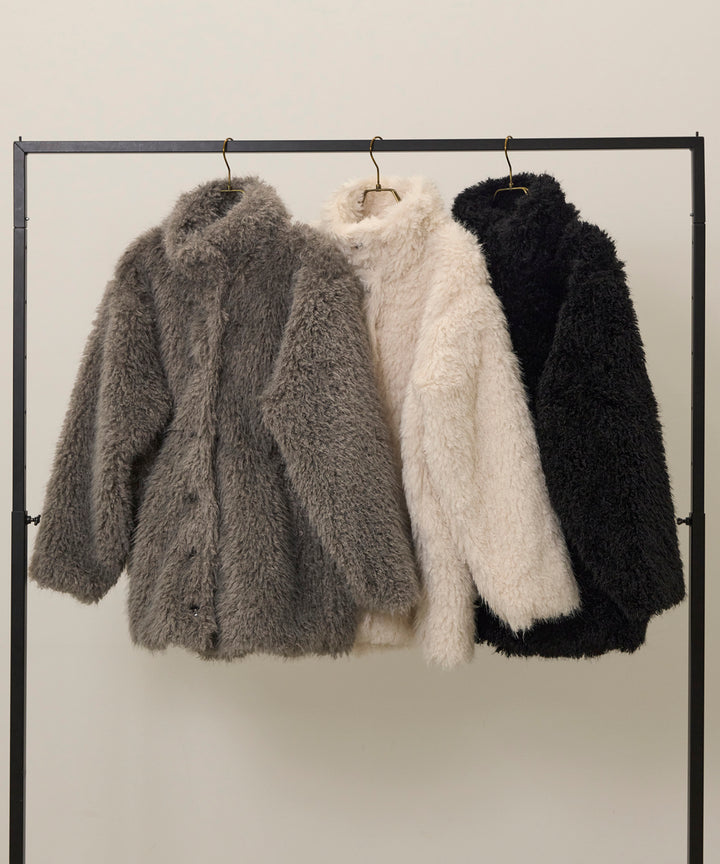 (eliuu)Shaggy Fur Medium Coat