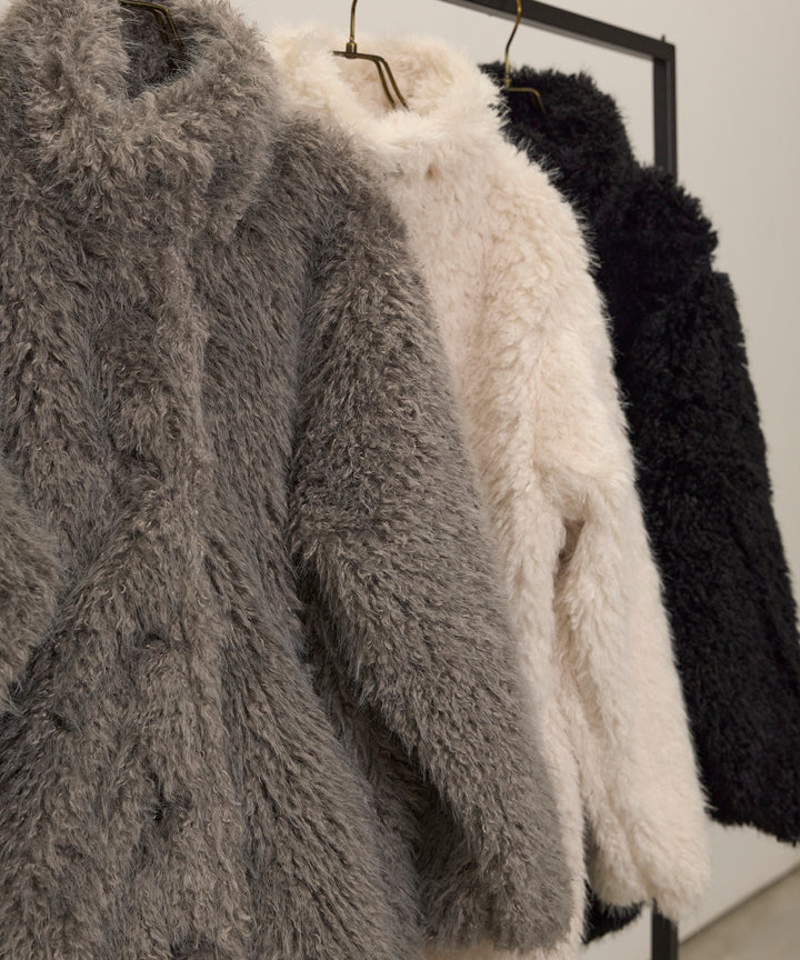 (eliuu)Shaggy Fur Medium Coat